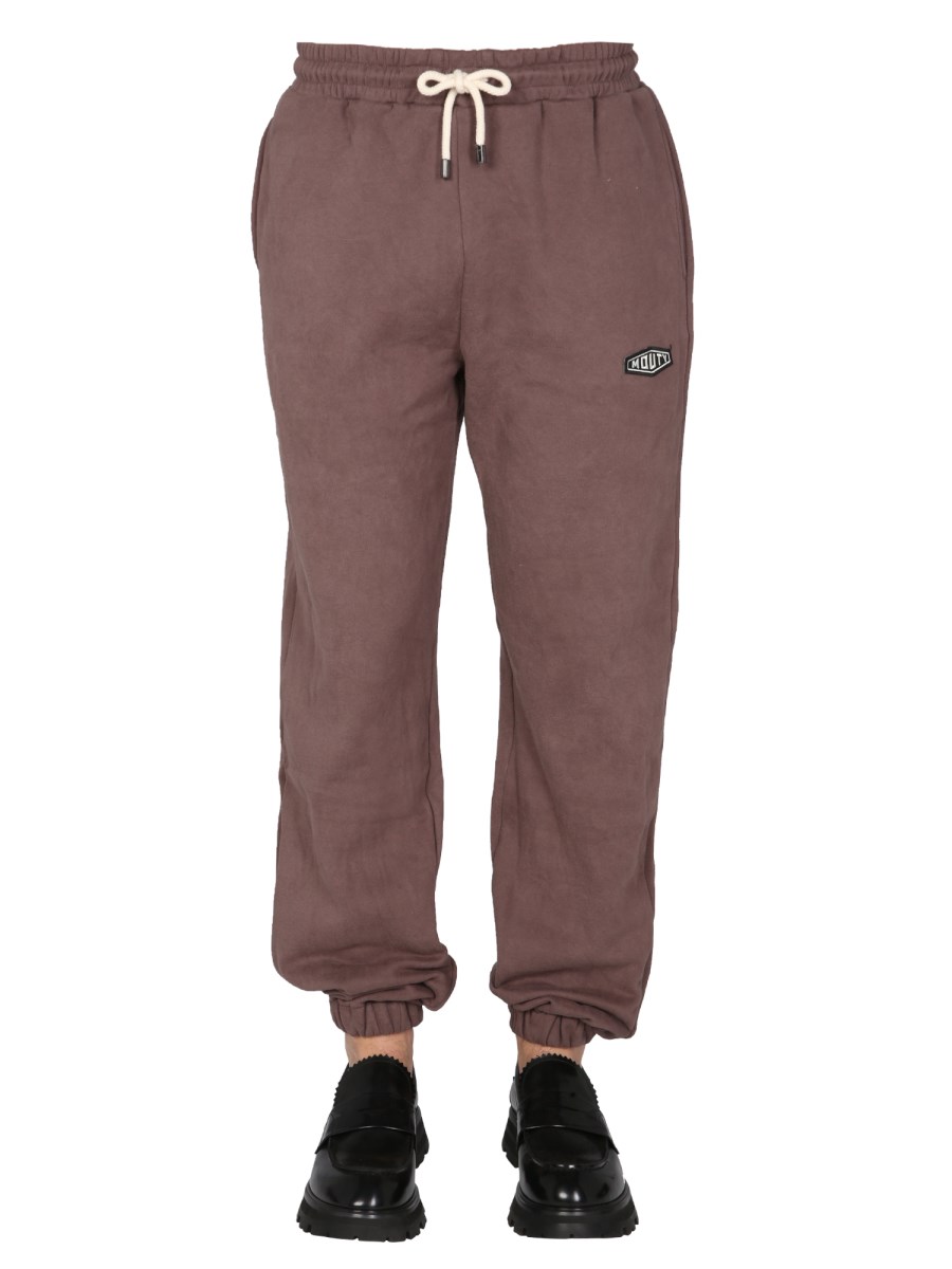 MOUTY PANTALONE JOGGING BIGGIE IN COTONE CON PATCH LOGO