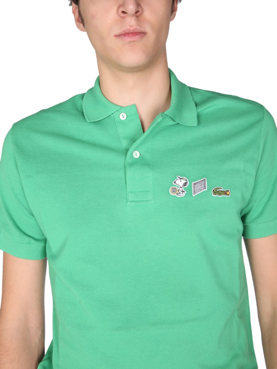 LACOSTE X PEANUTS - COTTON PIQUE POLO SHIRT WITH LOGO PATCH LACOSTE X PEANUTS - COTTON PIQUE POLO SHIRT WITH LOGO PATCH