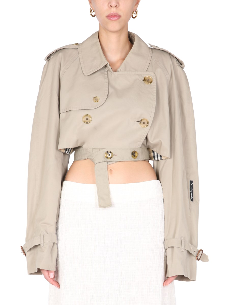 1/OFF - CROPPED REMADE BURBERRY COTTON JACKET - Eleonora Bonucci