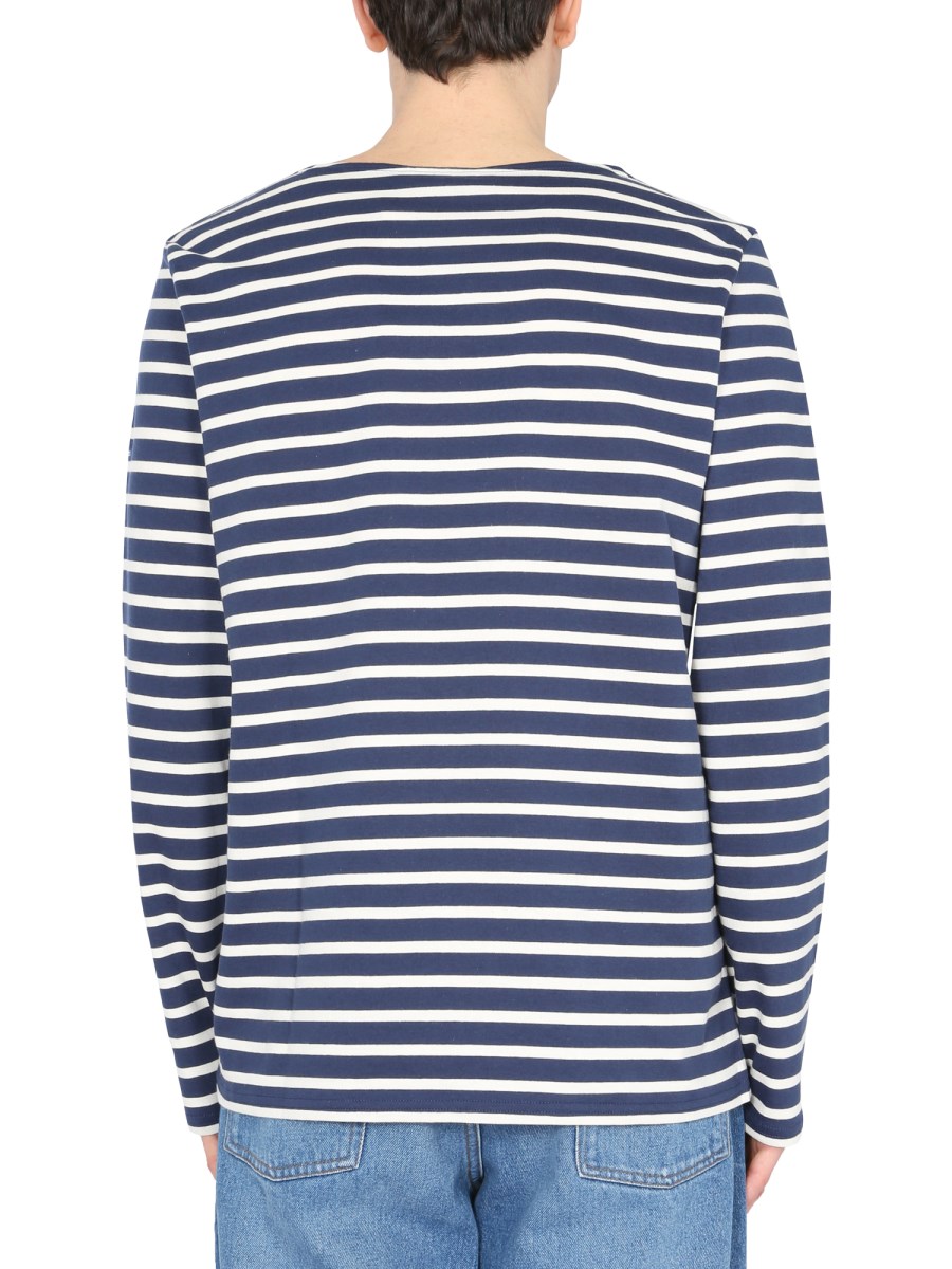 SAINT JAMES "MINQUIERS MODERNE" COTTON TSHIRT WITH STRIPE PATTERN