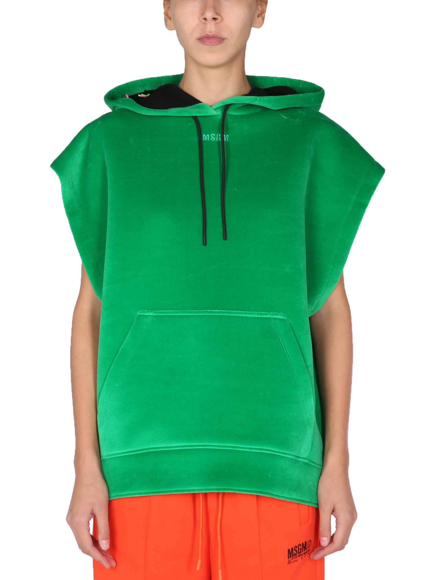 msgm velvet scuba sweatshirt