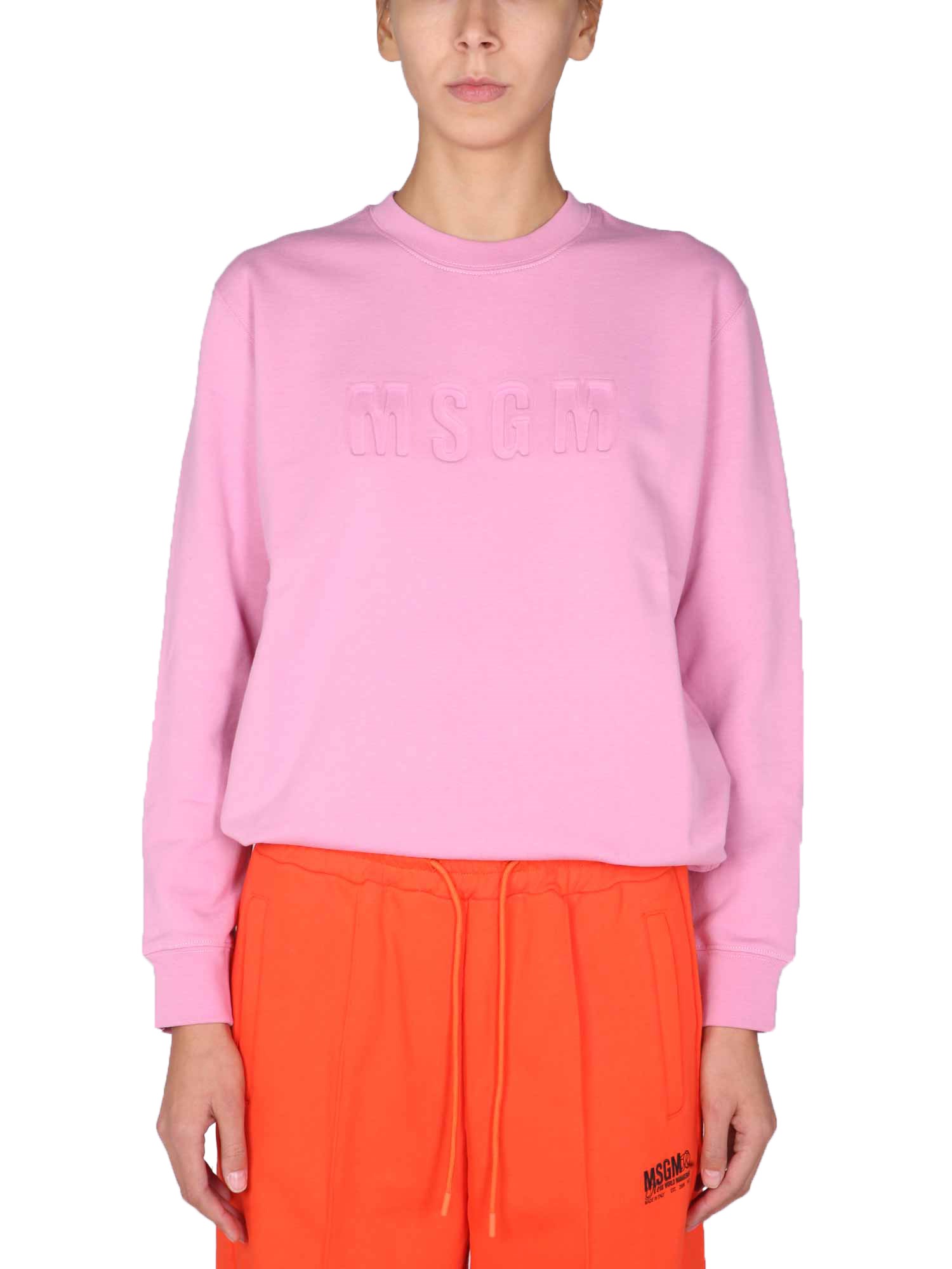 msgm crew neck sweatshirt