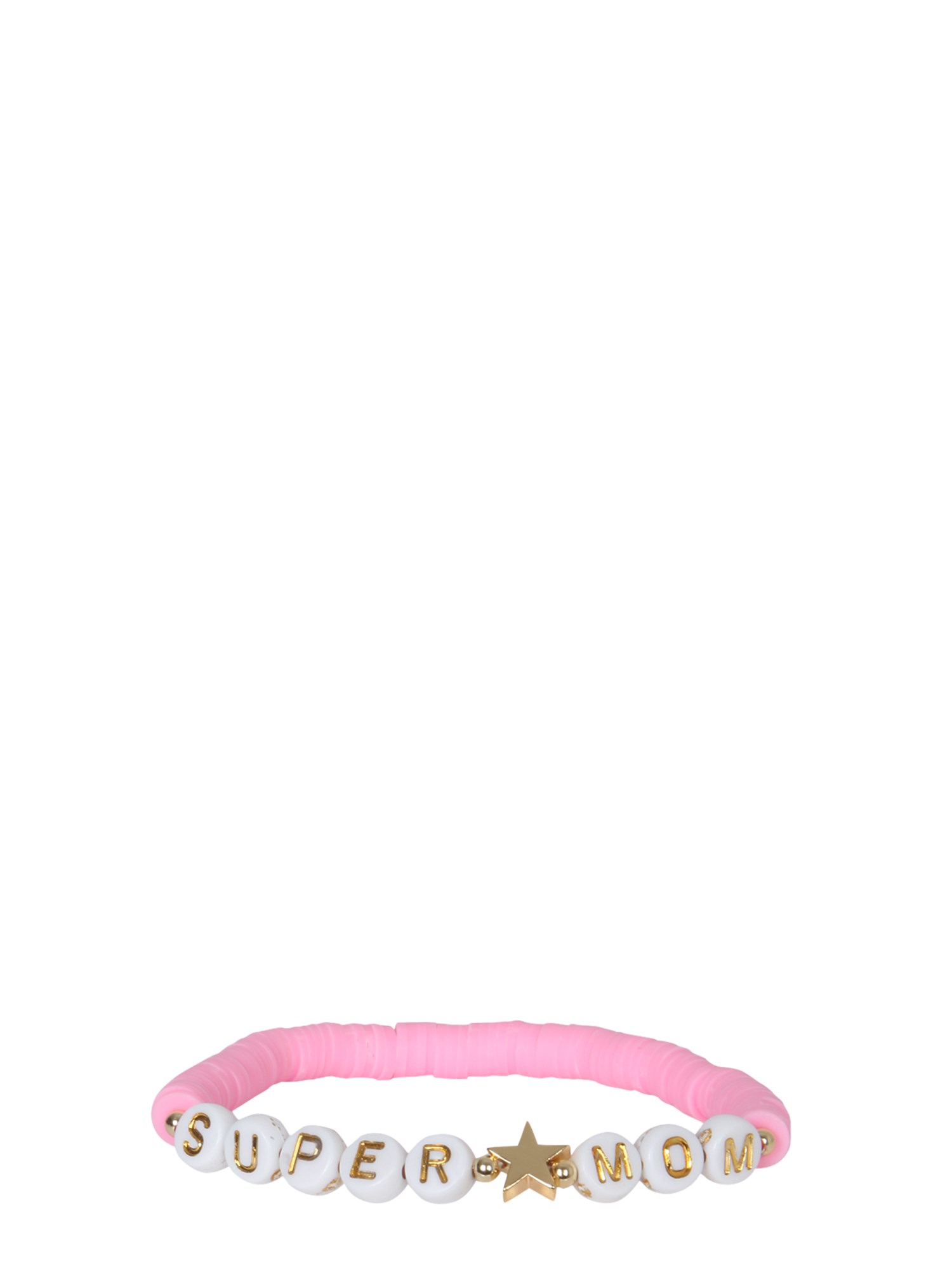 label k elastic bracelet with pearls