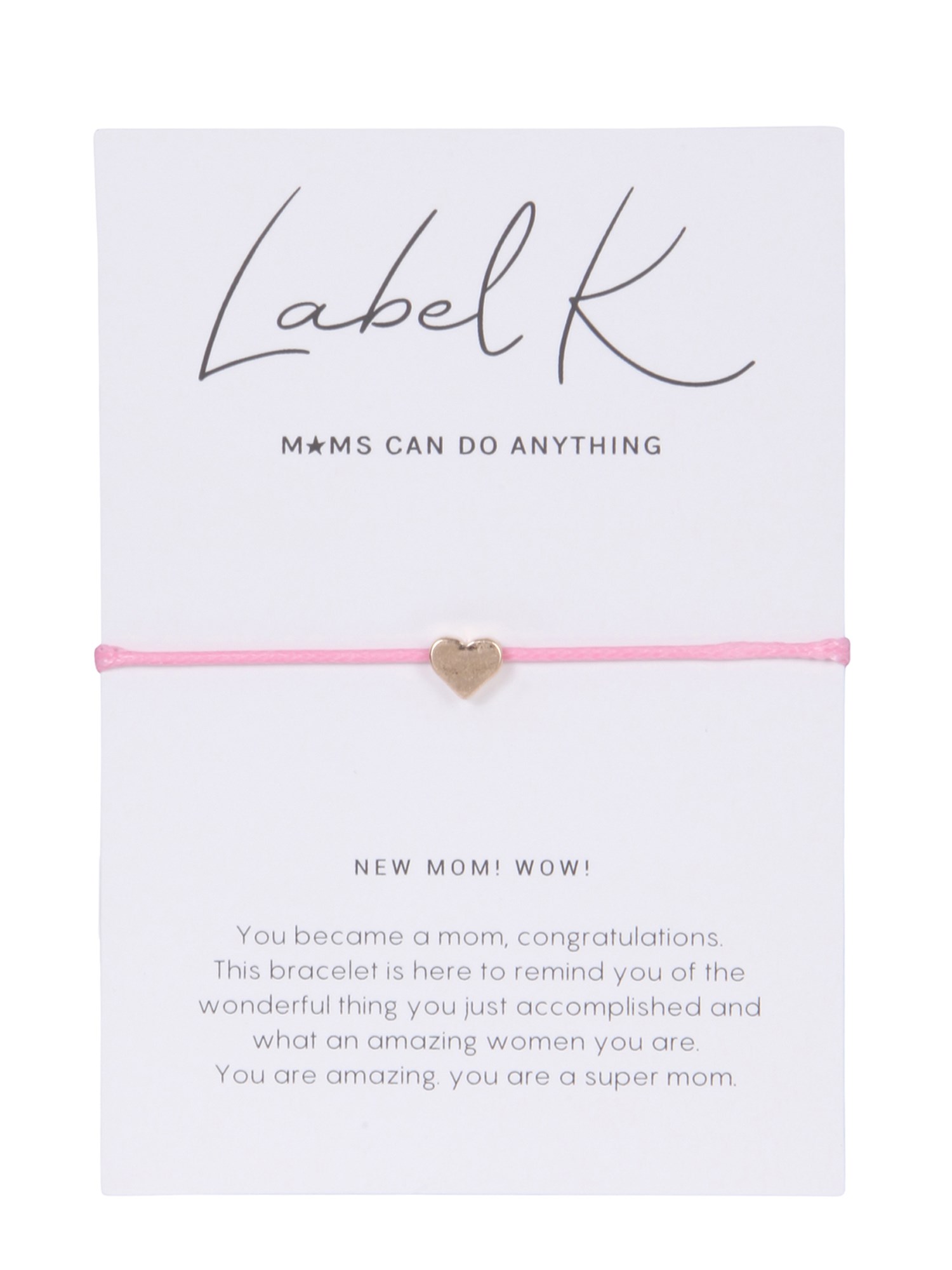 label k bracelet with charm