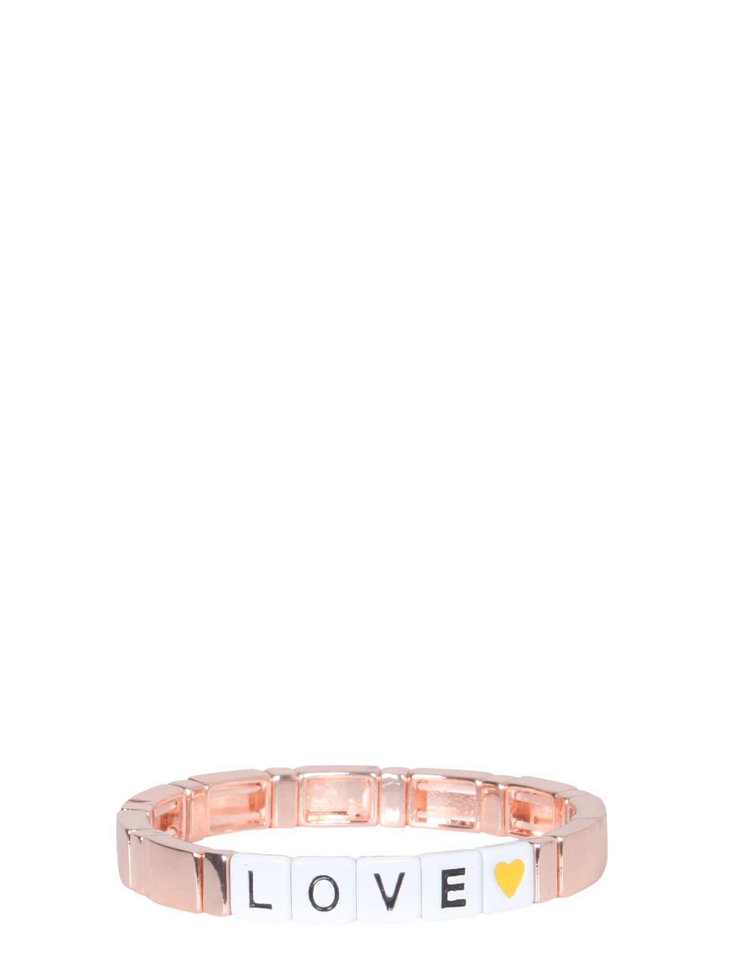label k elastic bracelet with block