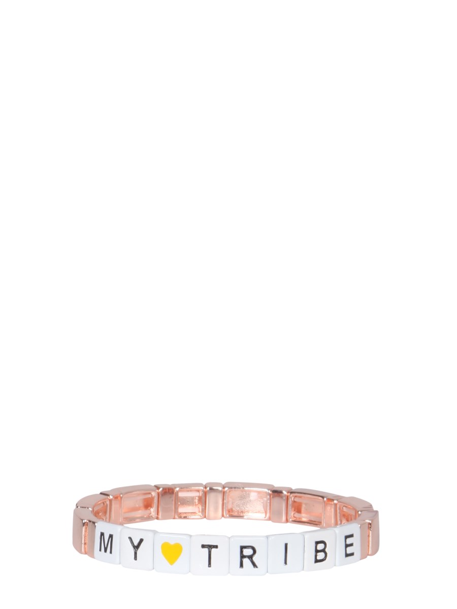 LABEL K BRACCIALE ELASTICO CON BLOCK MY TRIBE