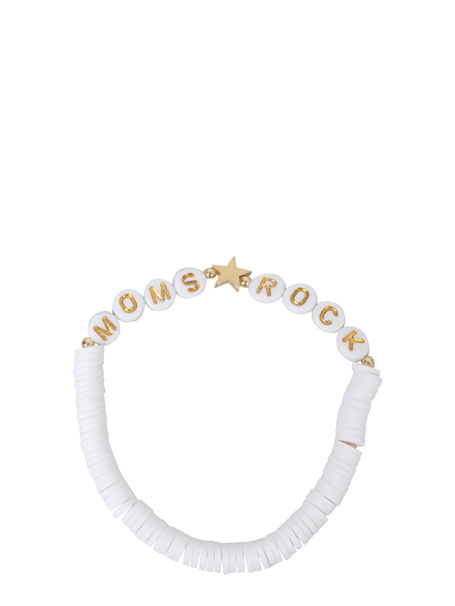 label k elastic bracelet with pearls