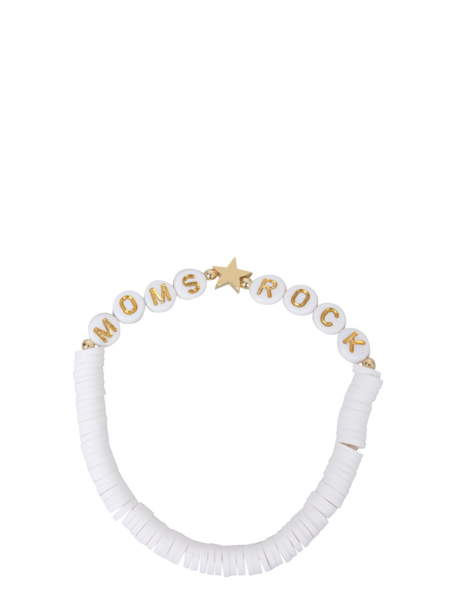 LABEL K BRACCIALE ELASTICO CON PERLE MOMS ROCK