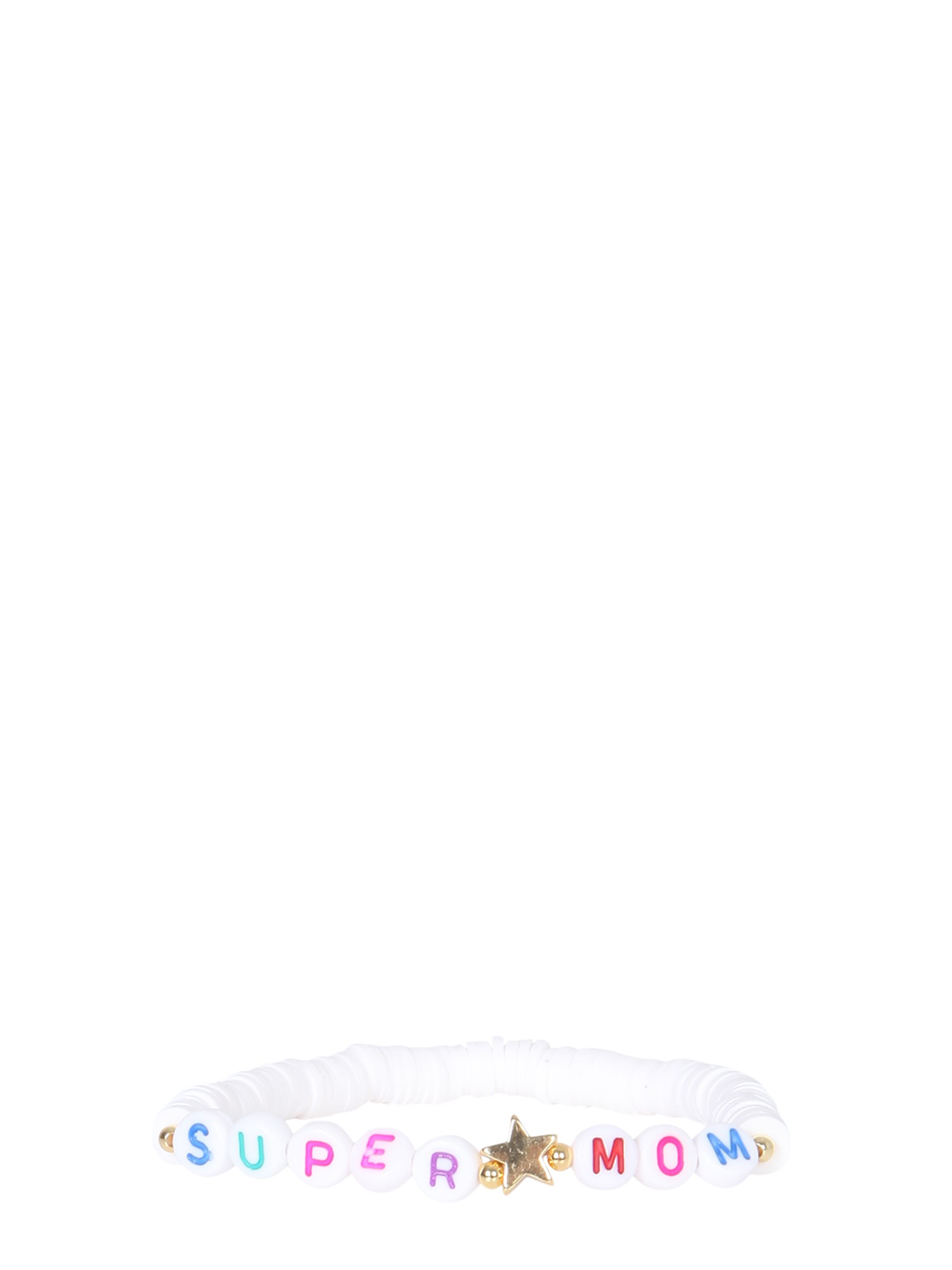 label k elastic bracelet with pearls