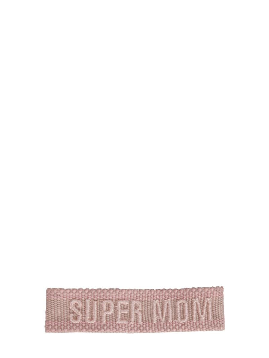 LABEL K BRACCIALE IN TESSUTO INTRECCIATO "SUPER MOM"