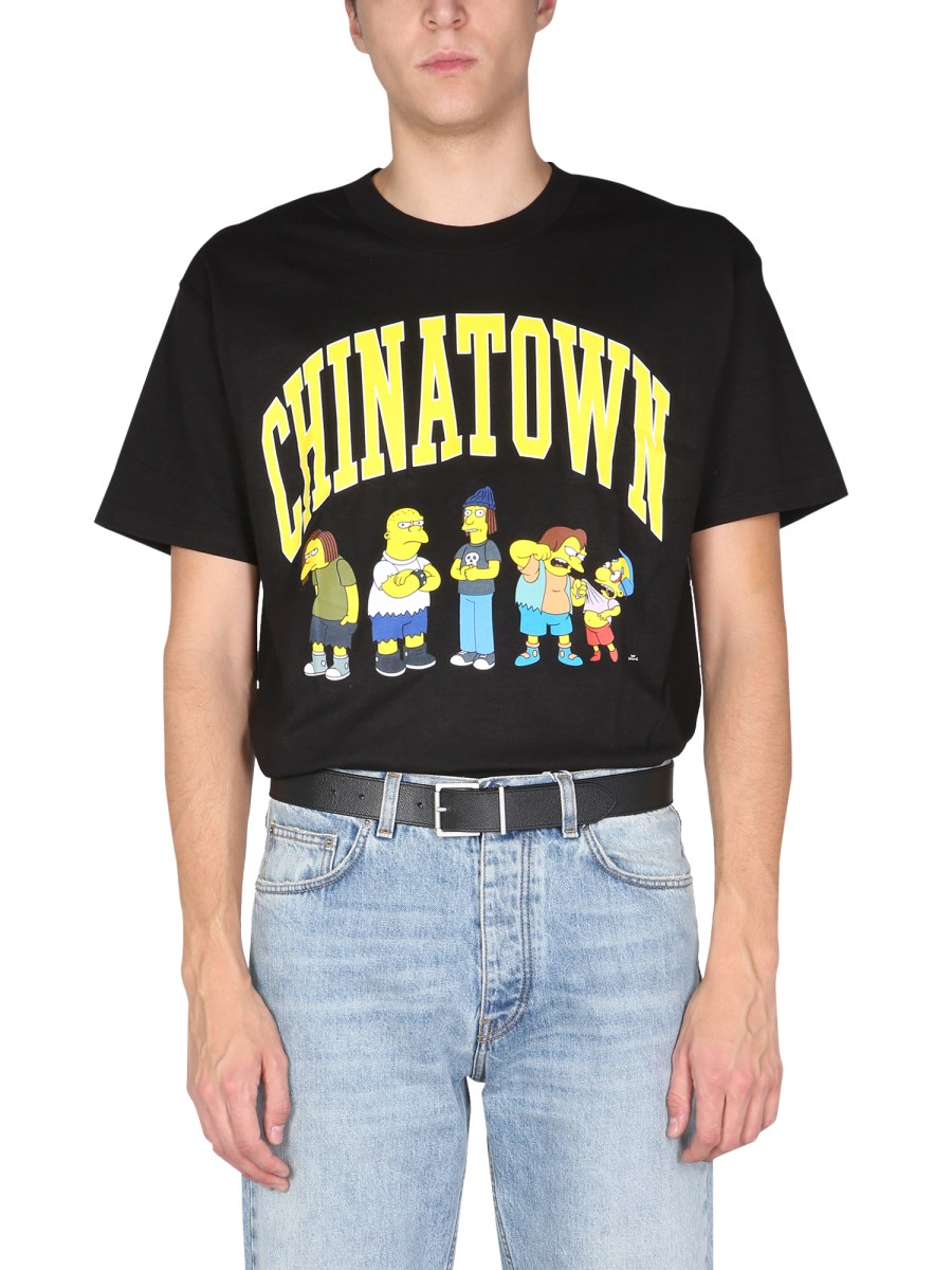 CHINATOWN MARKET X THE SIMPSONS T-SHIRT HA HA IN JERSEY DI COTONE