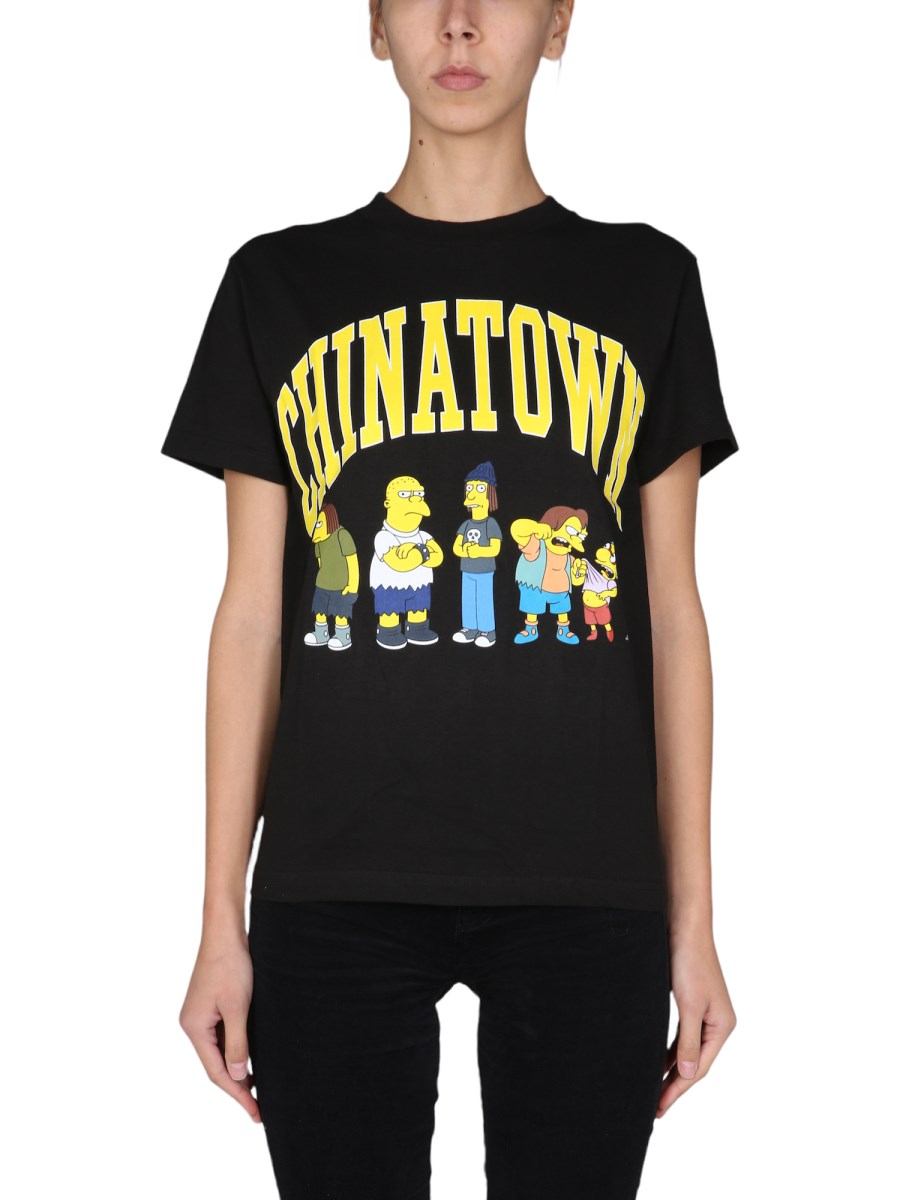 CHINATOWN MARKET X THE SIMPSONS T-SHIRT HA HA IN JERSEY DI COTONE