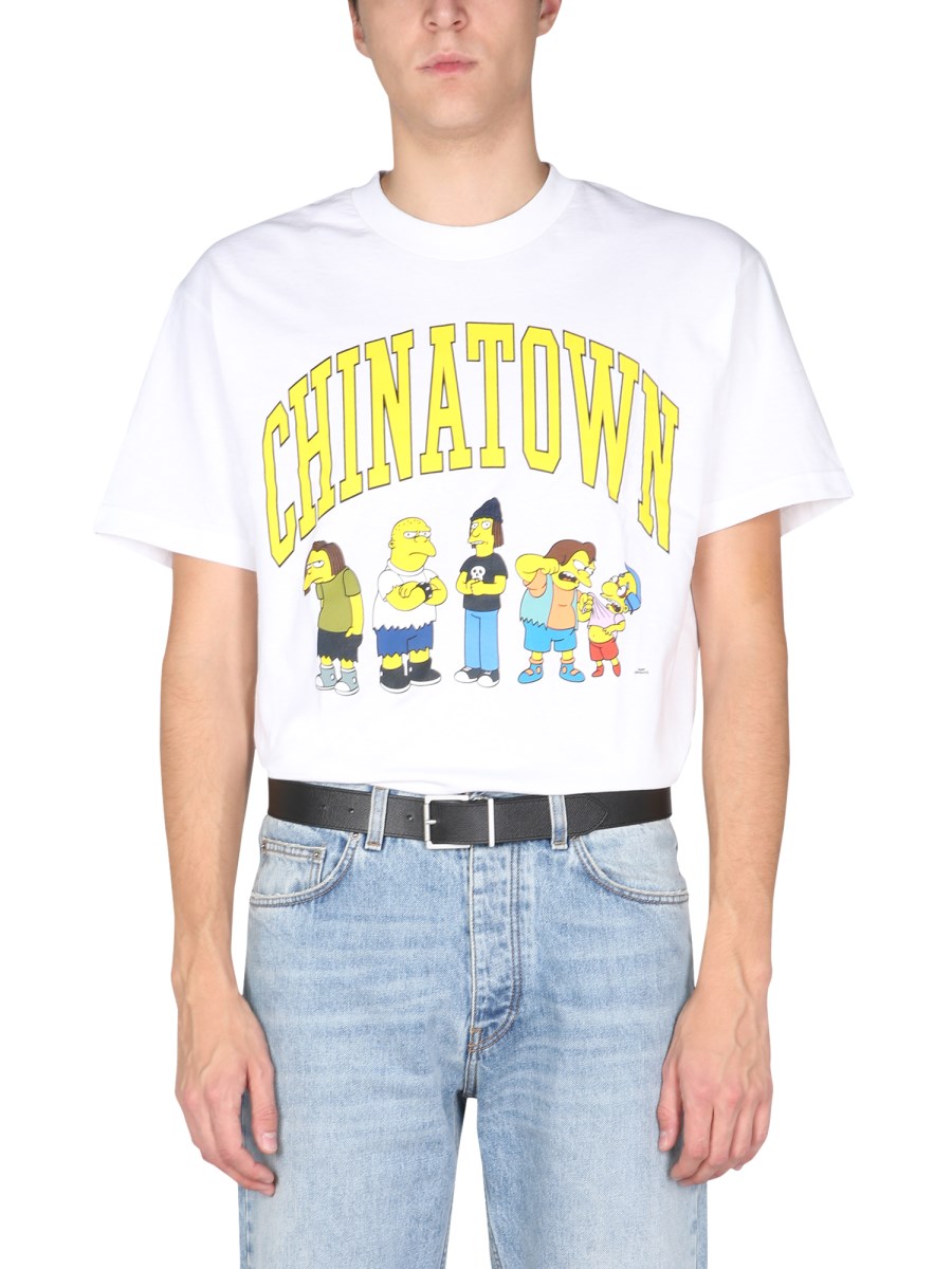 CHINATOWN MARKET X THE SIMPSONS T-SHIRT HA HA IN JERSEY DI COTONE