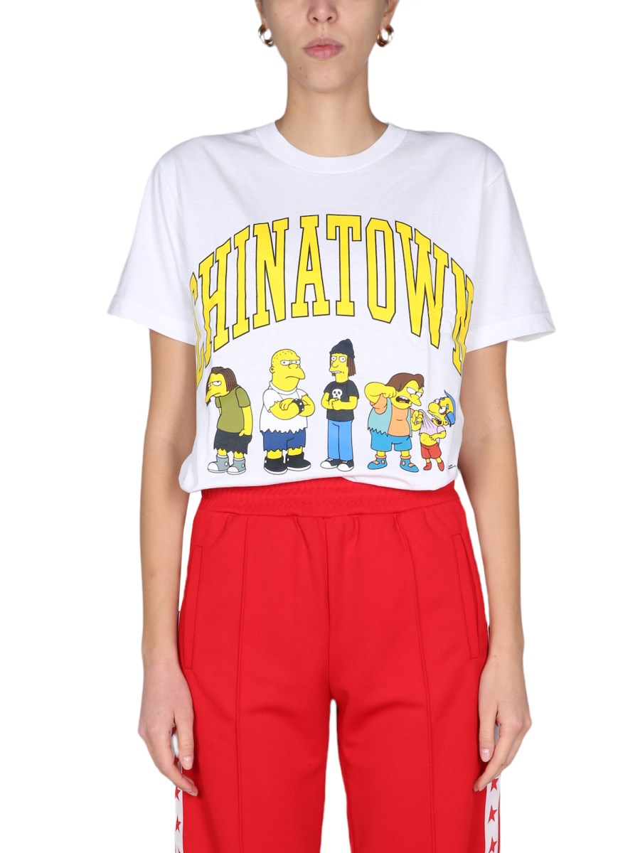 CHINATOWN MARKET X THE SIMPSONS T-SHIRT HA HA IN JERSEY DI COTONE