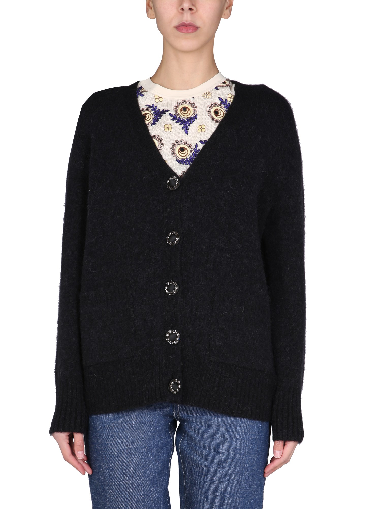 tory burch oversize fit cardigan