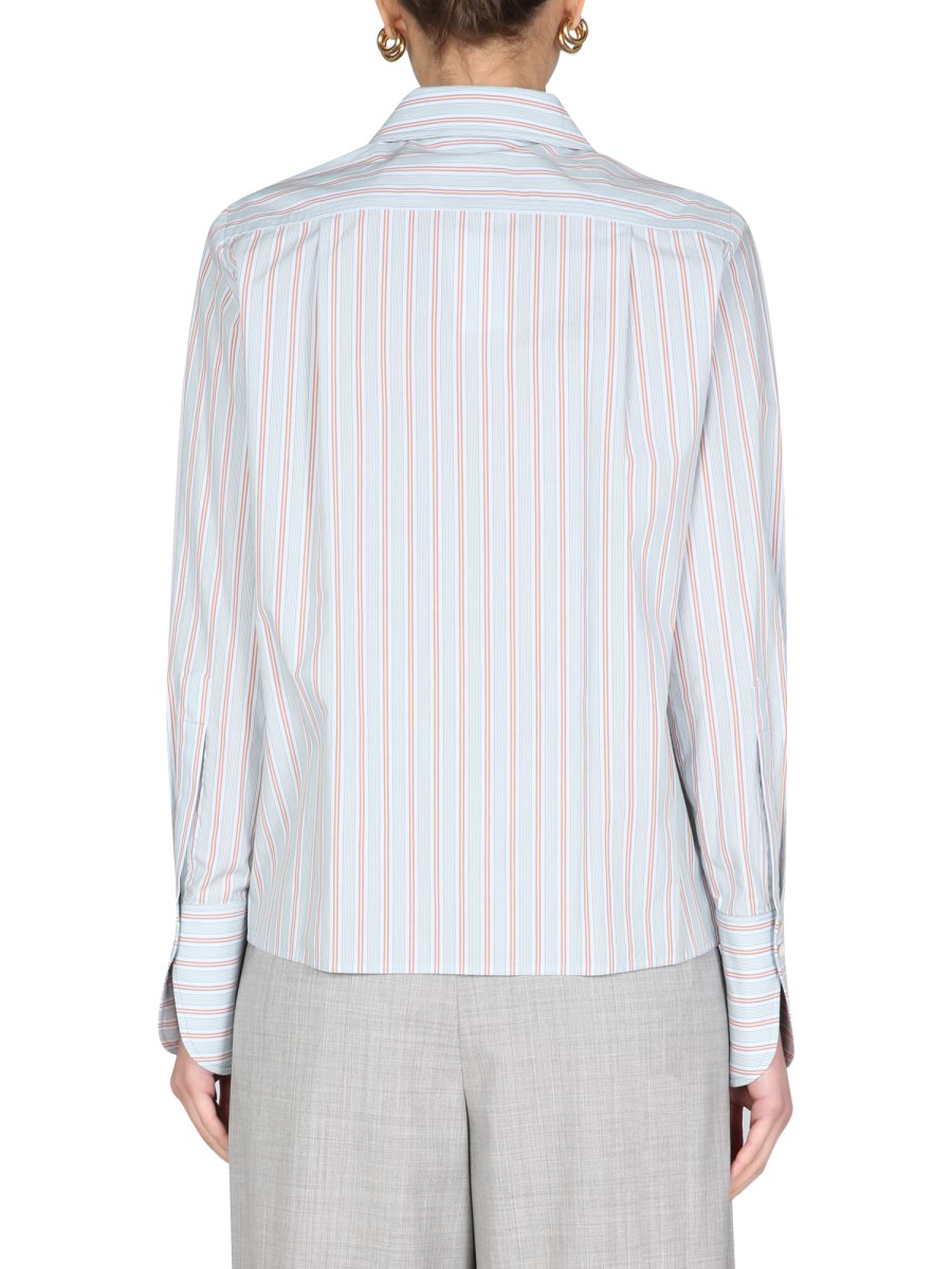 TORY BURCH - COTTON POPLIN SHIRT WITH STRIPE PATTERN - Eleonora