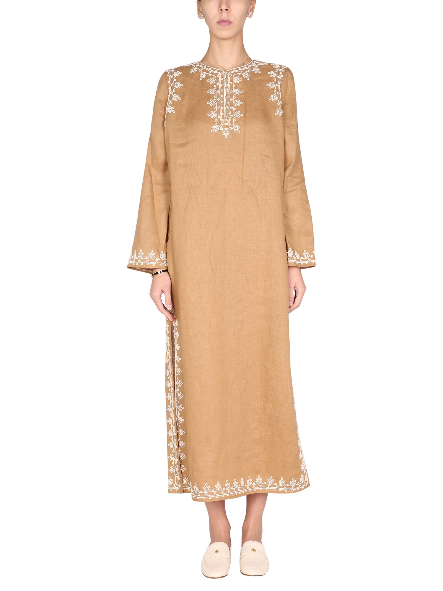 tory burch embroidered caftan