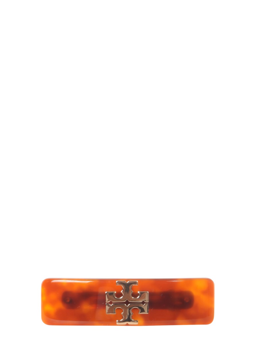 TORY BURCH FERMA CAPELLI IN RESINA CON LOGO