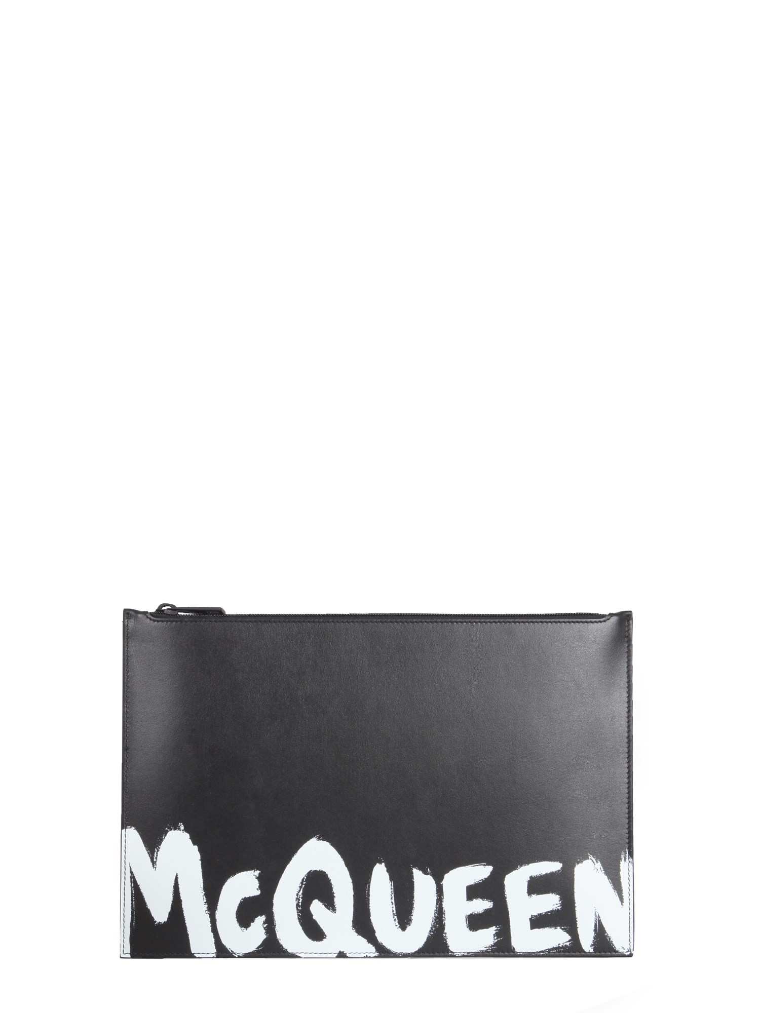 alexander mcqueen leather clutch