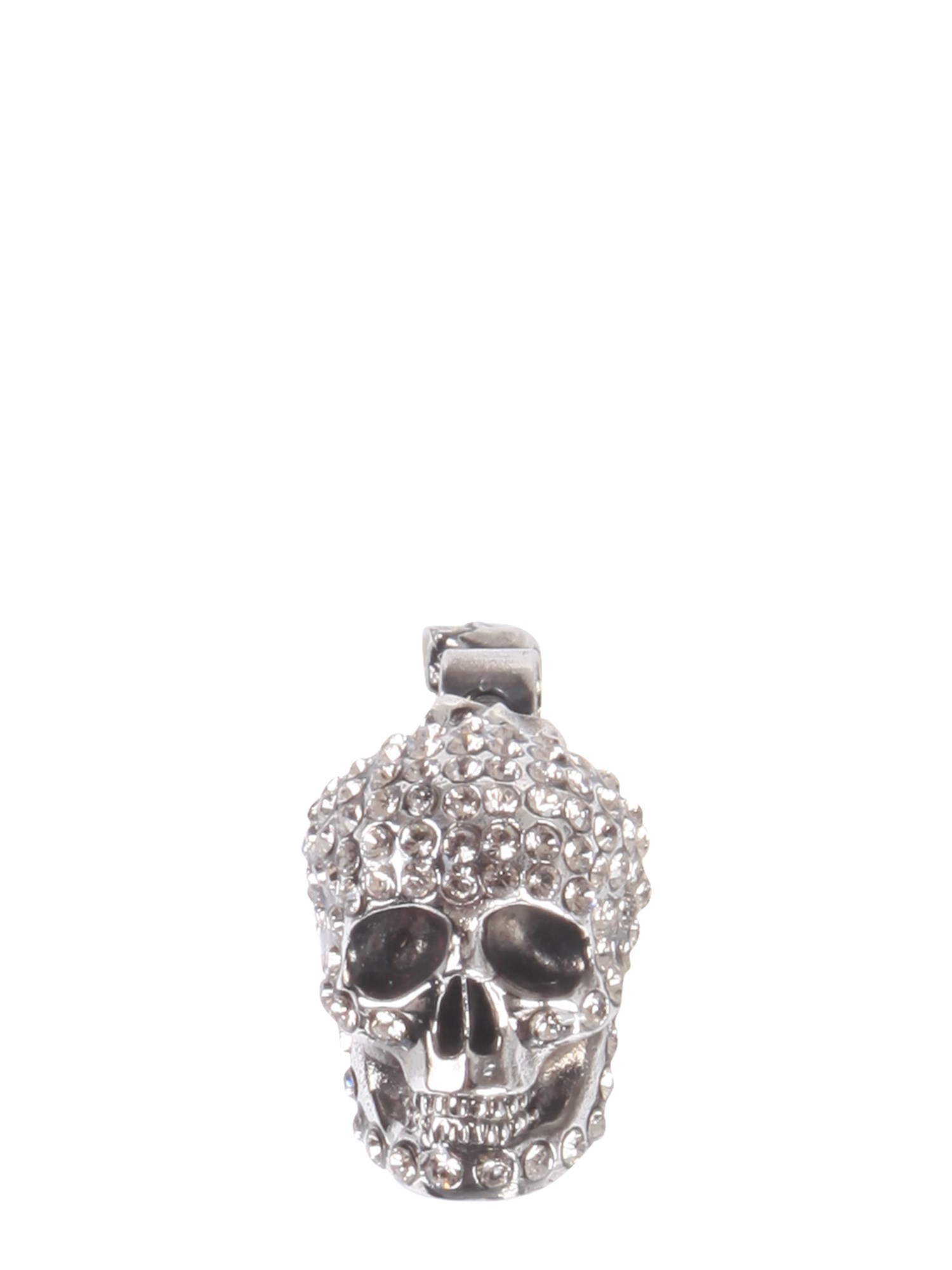 alexander mcqueen pavé skull earring