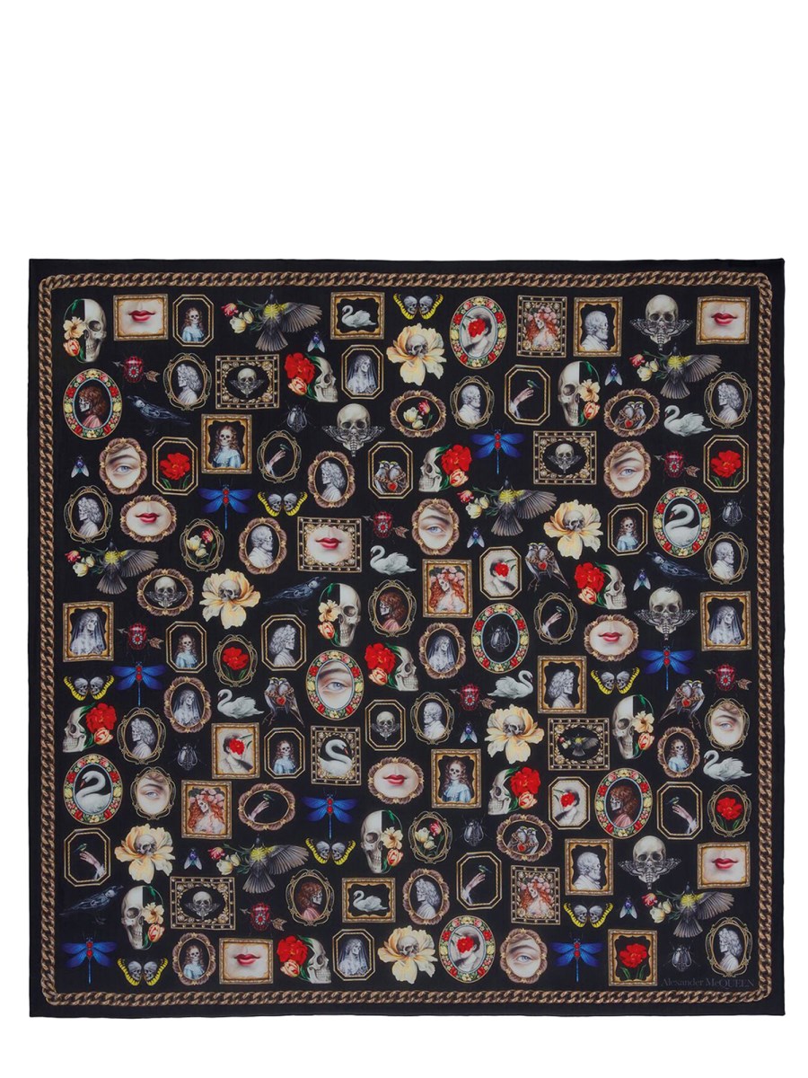 ALEXANDER McQUEEN - CAMEO AND CURIOSITIES SILK SCARF - Eleonora