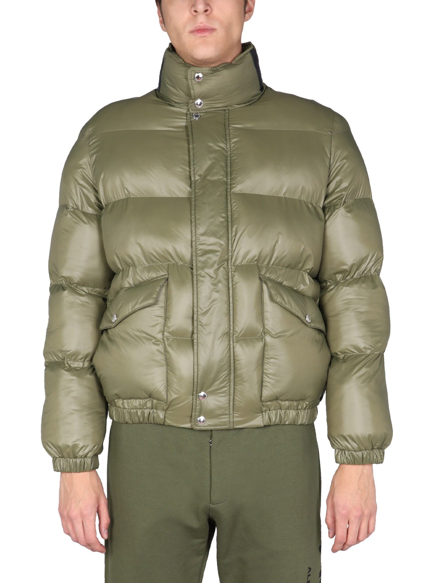 alexander mcqueen down jacket with graffiti logo print