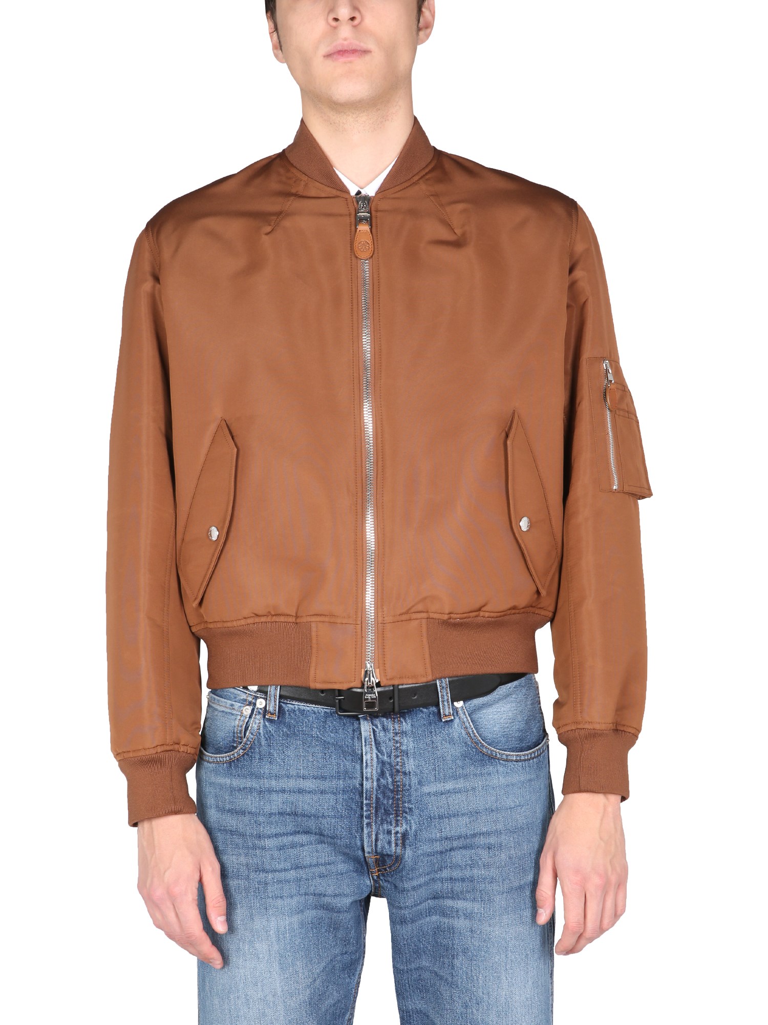 alexander mcqueen bomber with graffiti logo print