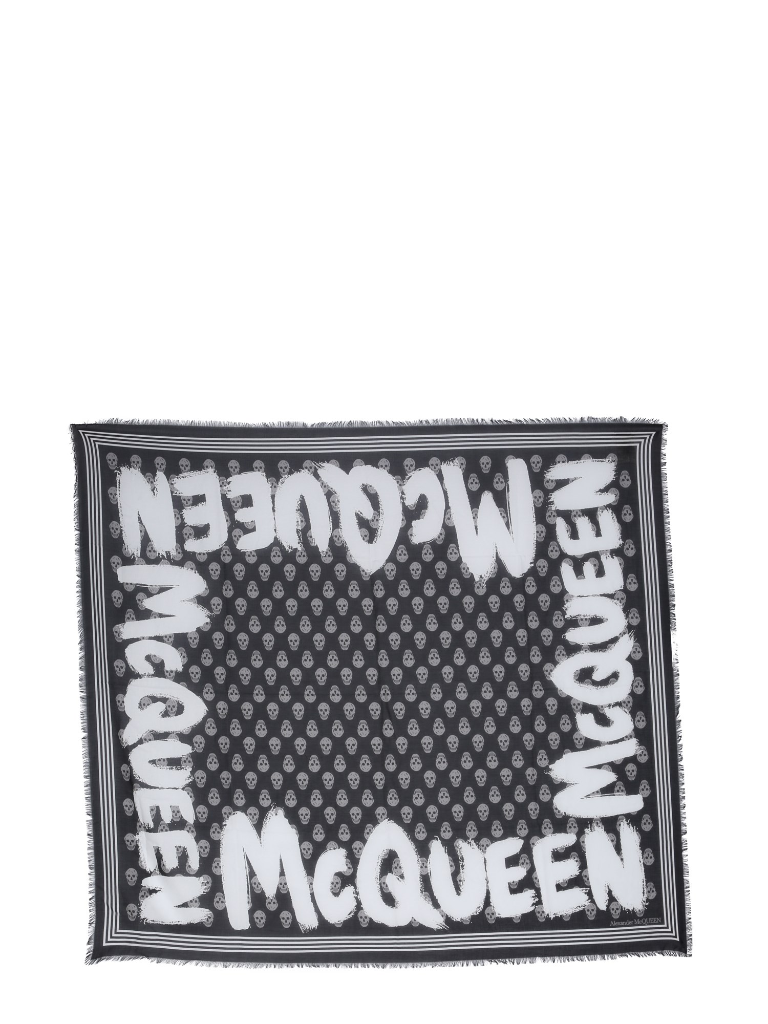 alexander mcqueen graffiti biker scarf