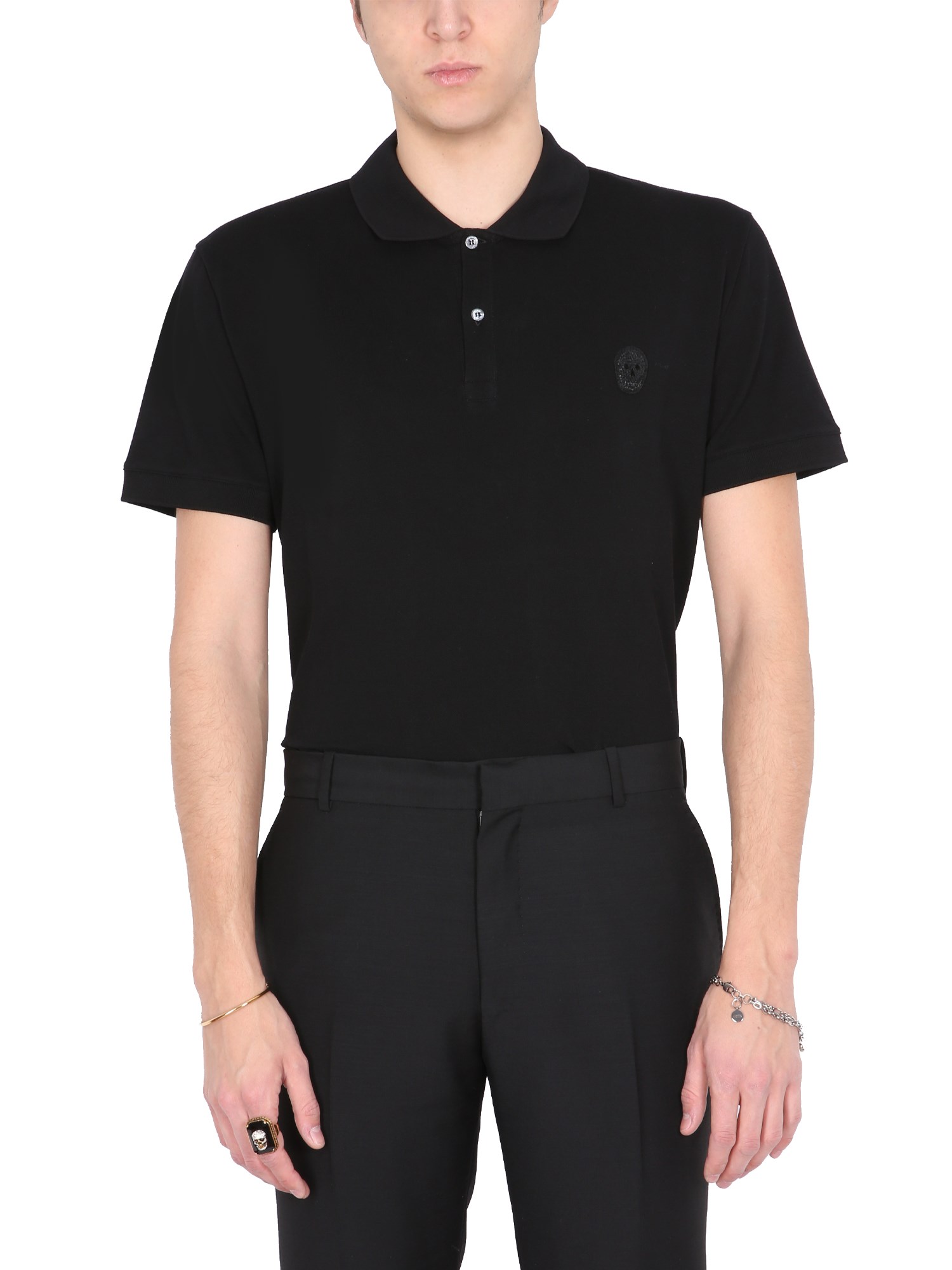 alexander mcqueen polo shirt with skull logo