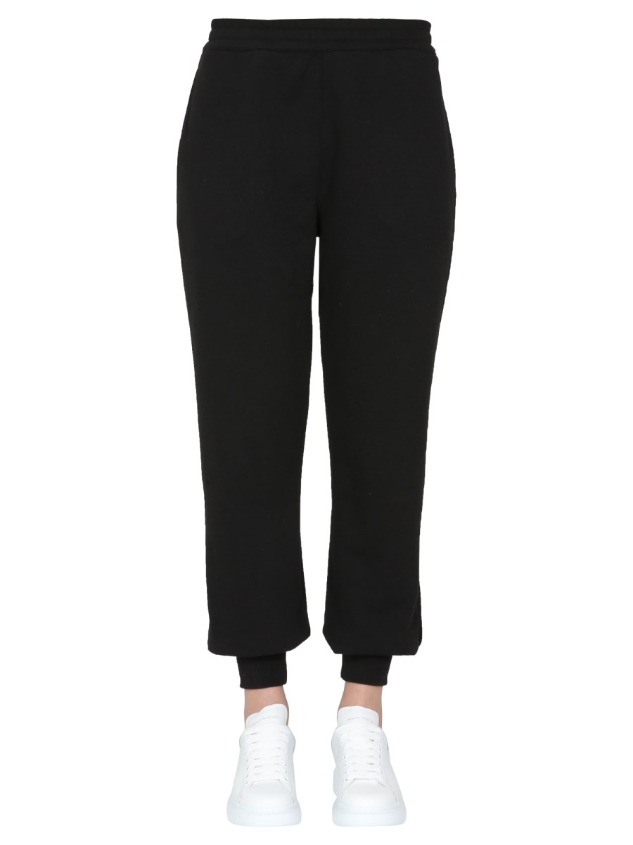 ALEXANDER McQUEEN PANTALONE JOGGING IN COTONE CON STAMPA LOGO