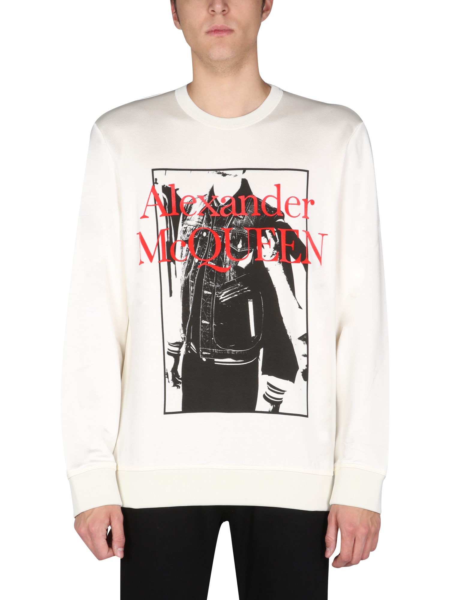 alexander mcqueen sweatshirt with atelier print