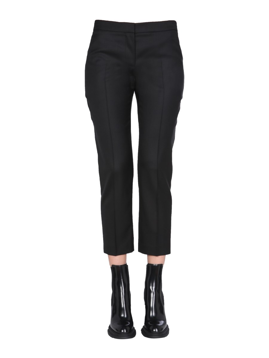 ALEXANDER McQUEEN PANTALONE CROPPED IN LANA VERGINE