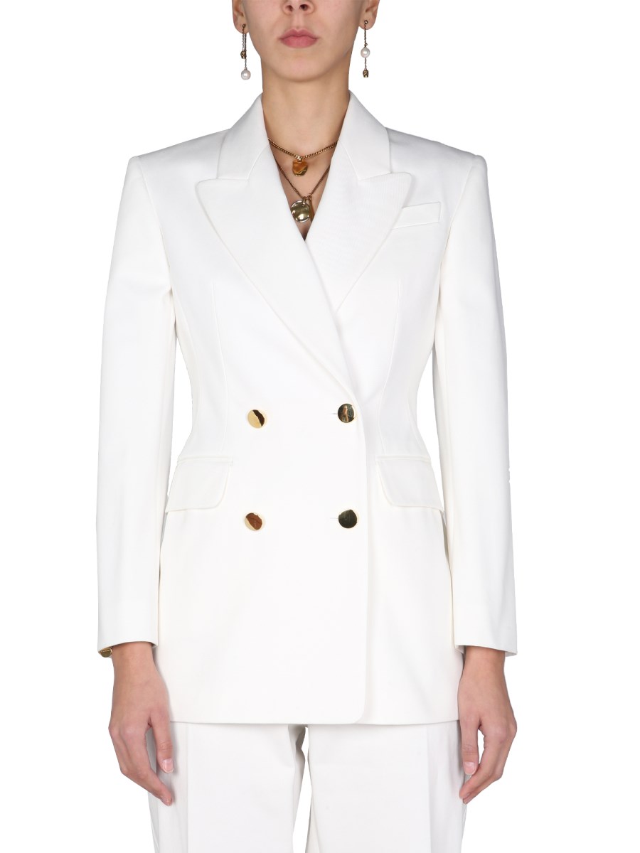 ALEXANDER McQUEEN DOUBLE BREASTED COTTON GABARDINE JACKET Eleonora Bonucci