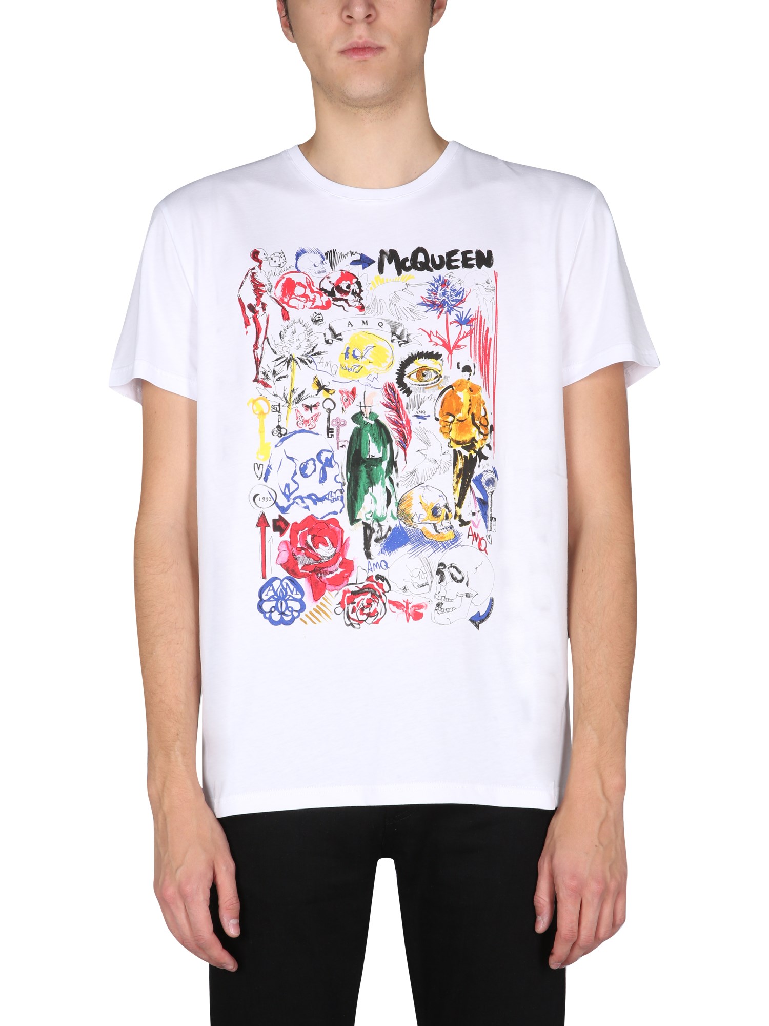 alexander mcqueen printed t-shirt