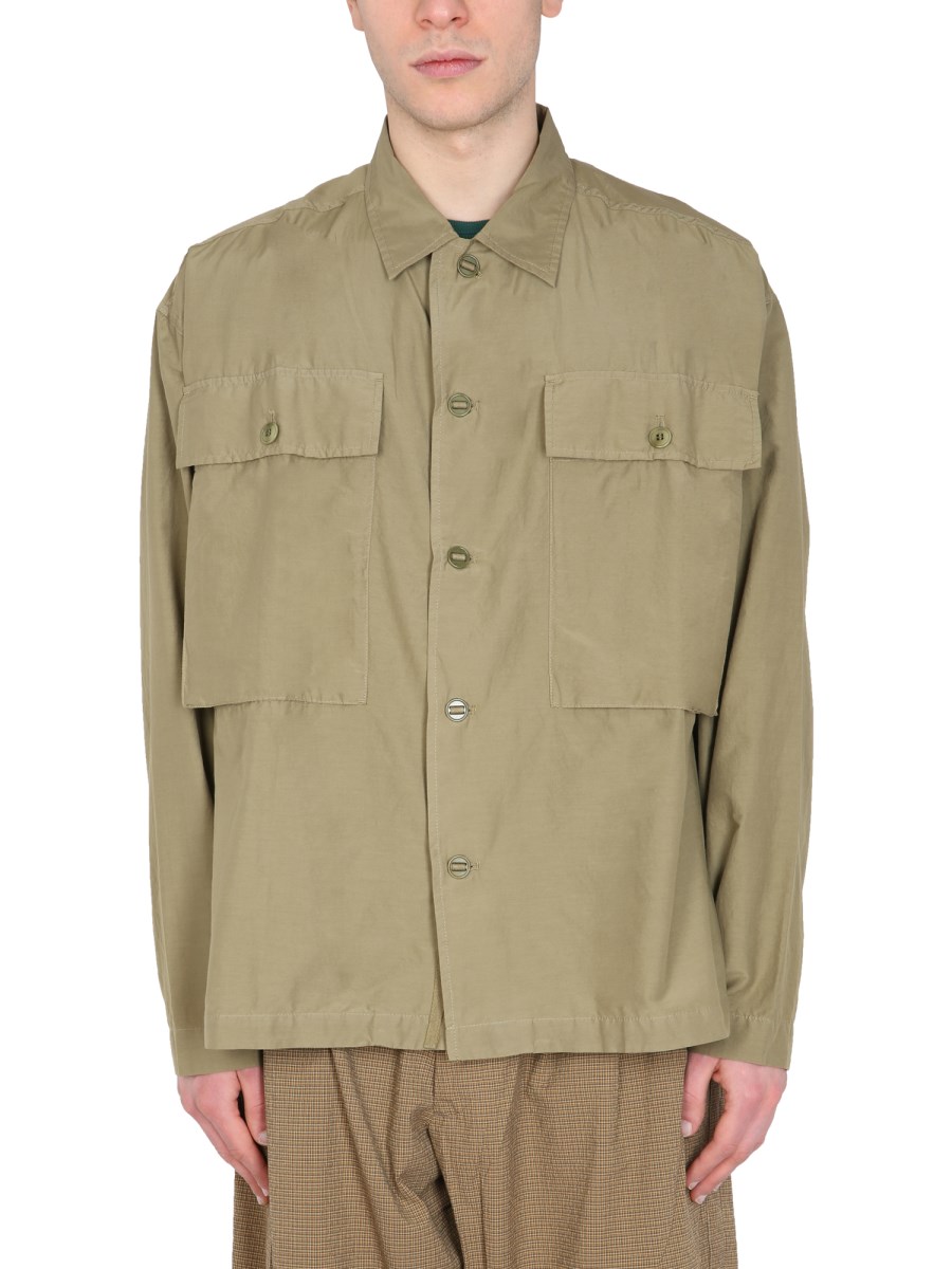 YMC CAMICIA "MILITARY" IN COTONE E SETA