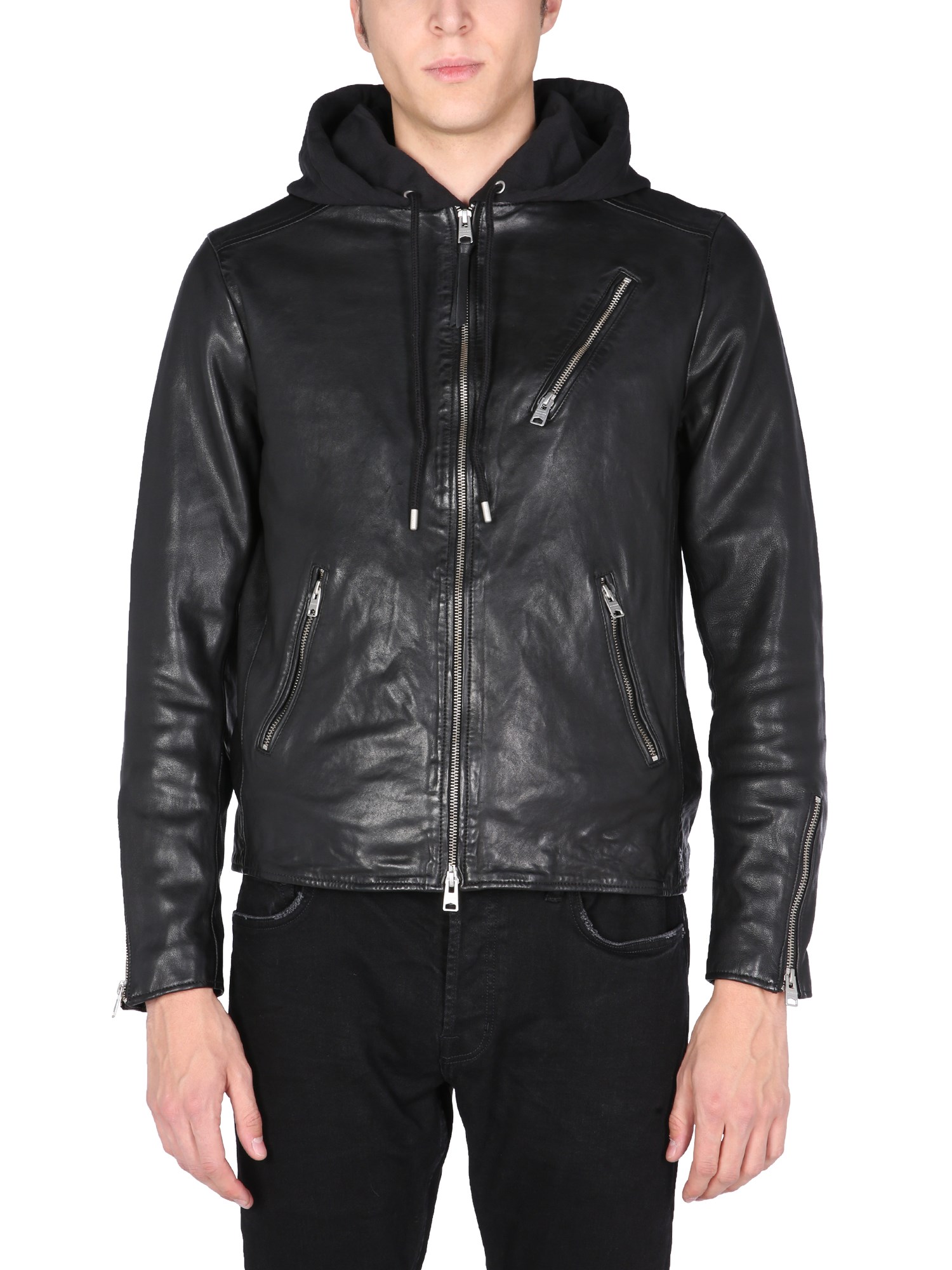 allsaints "harwood" biker jacket