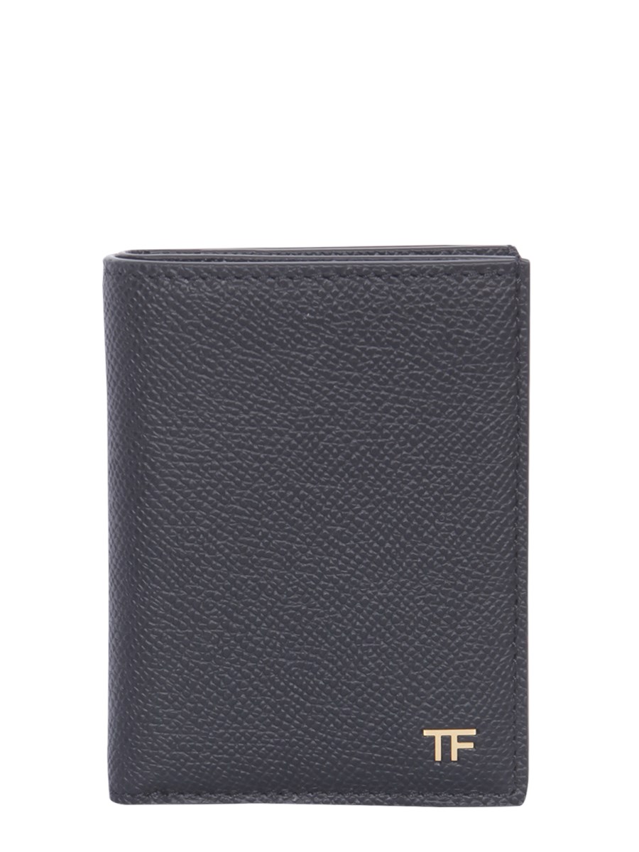 TOM FORD - FOLDING HAMMERED LEATHER CARD HOLDER - Eleonora Bonucci