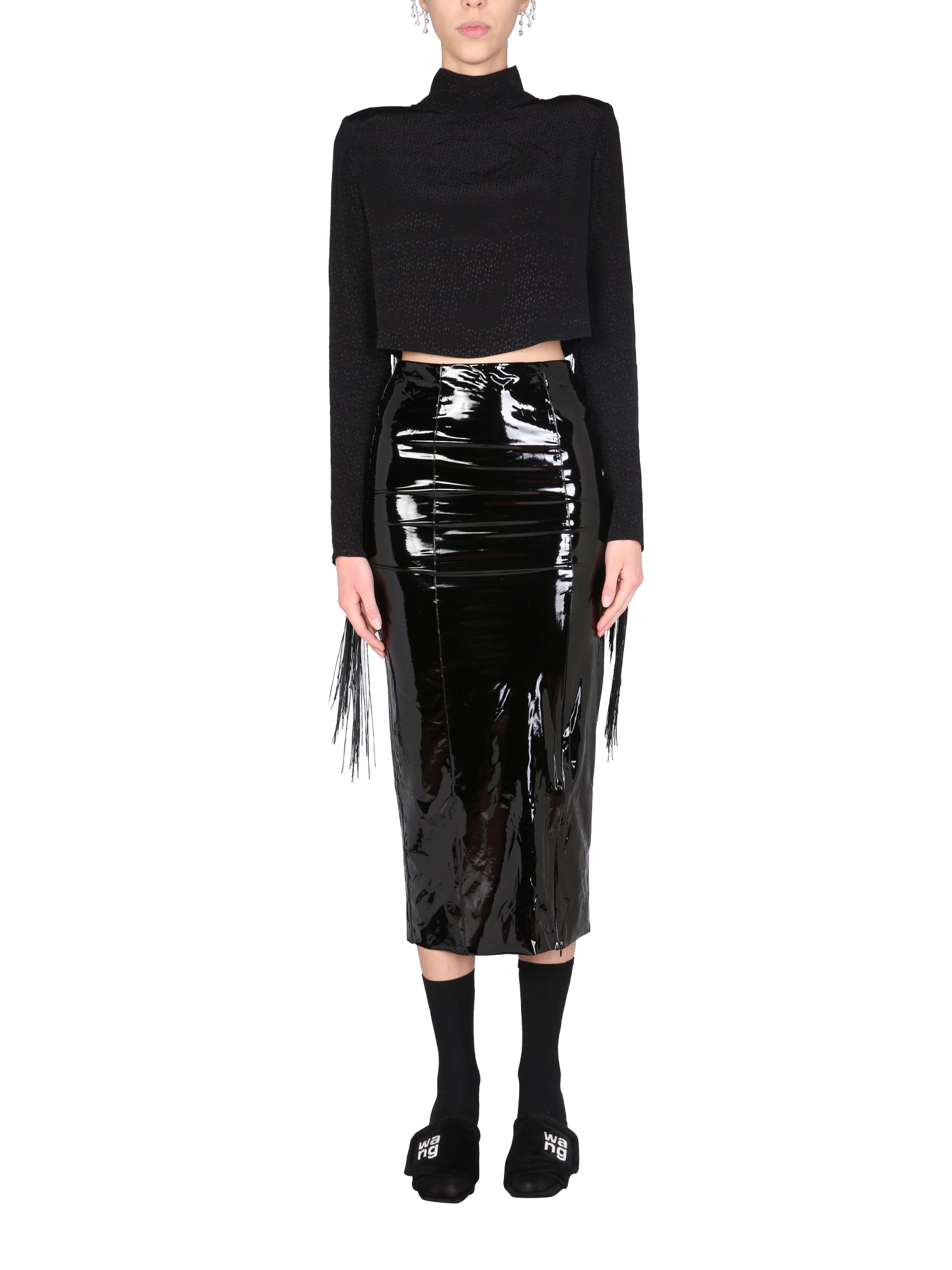 rotate birger christensen t-shirt with fringes