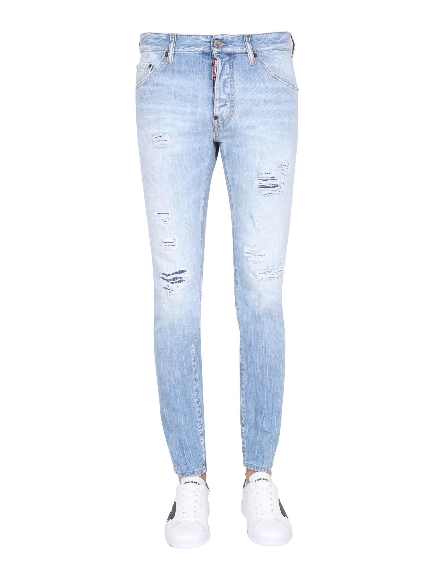 dsquared printed jeans