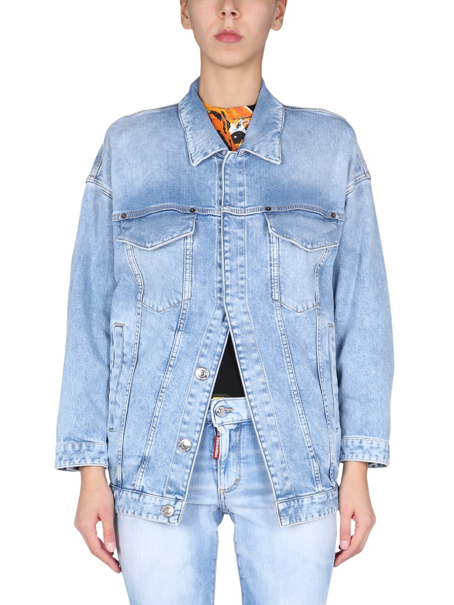 DSQUARED GIACCA IN DENIM DI COTONE