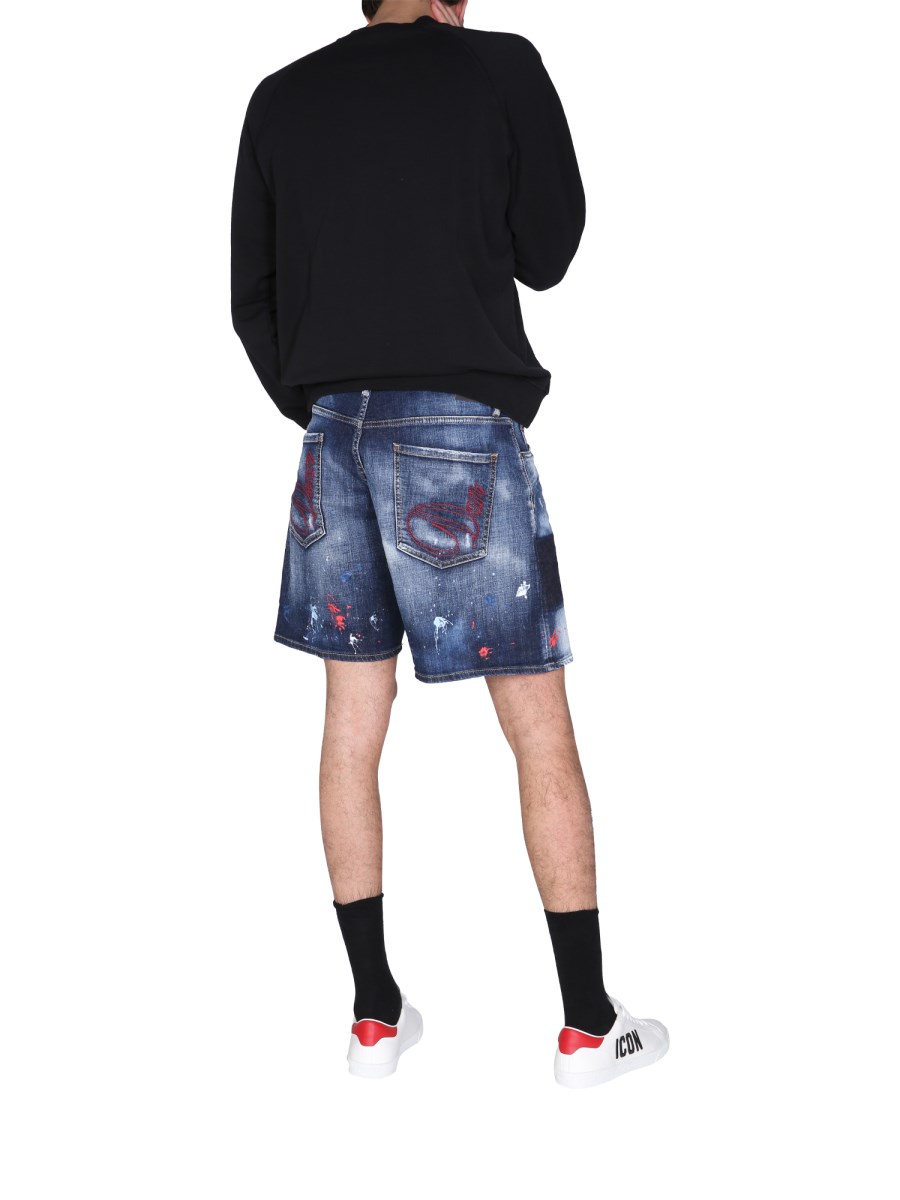 Dsquared² Blue Cotton Bermuda Shorts main image 0
