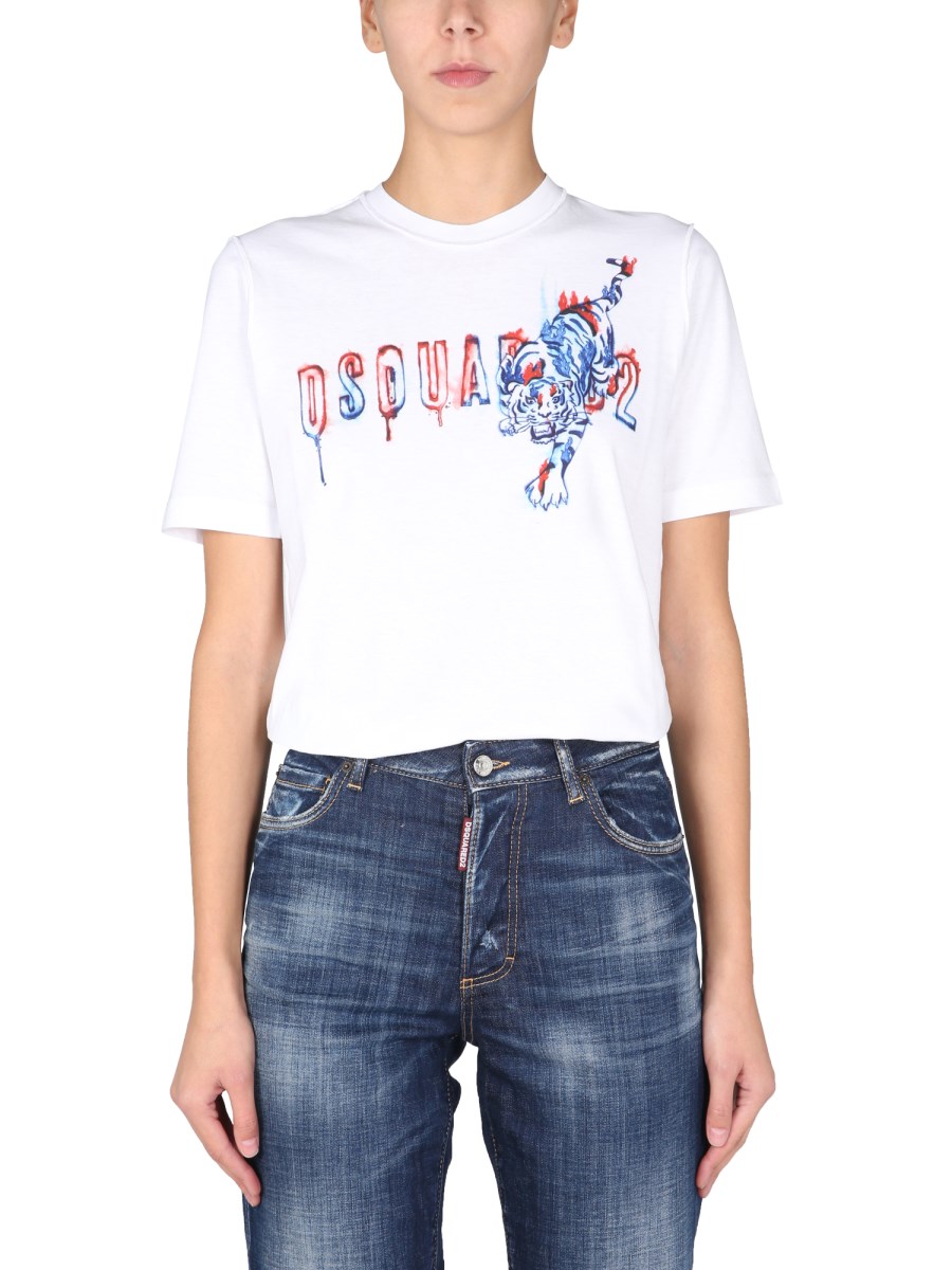 T shirt hot sale dsquared tigre