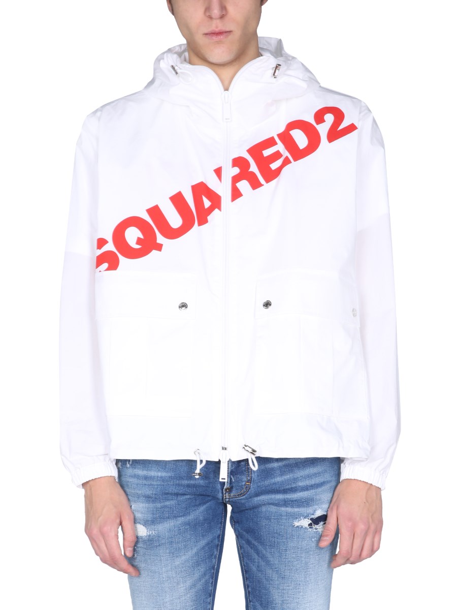 DSQUARED GIACCA IN COTONE CON STAMPA LOGO