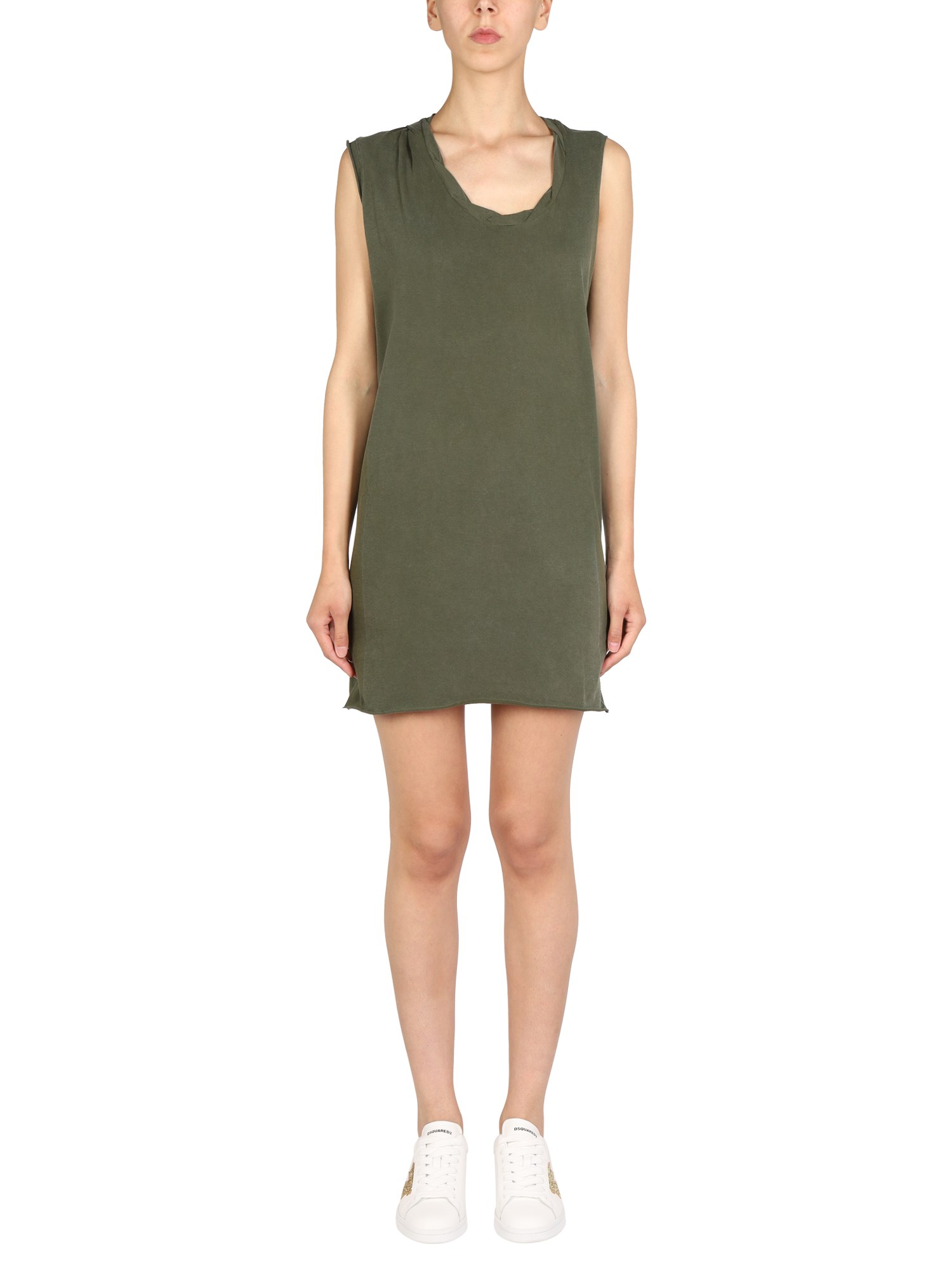 dsquared mini round neckline dress
