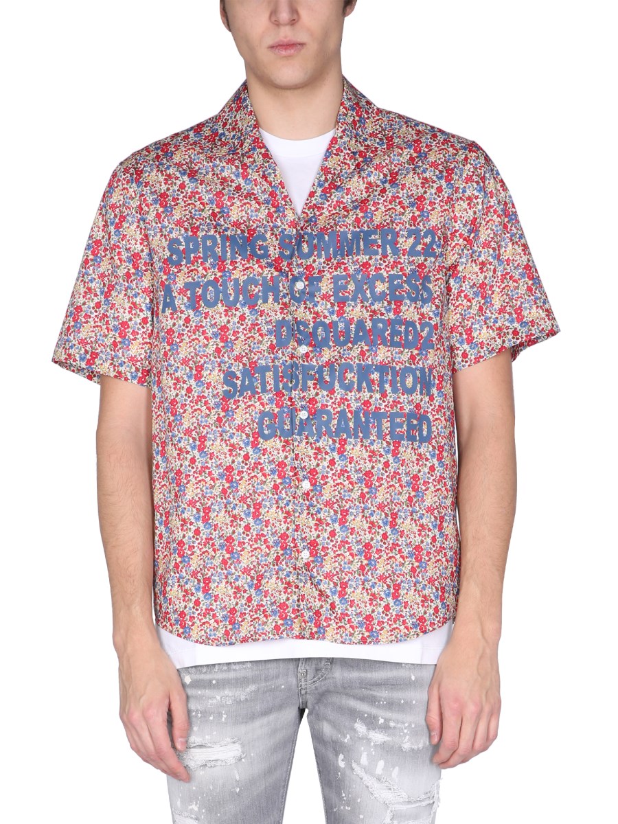 DSQUARED CAMICIA "BOWLING" IN COTONE