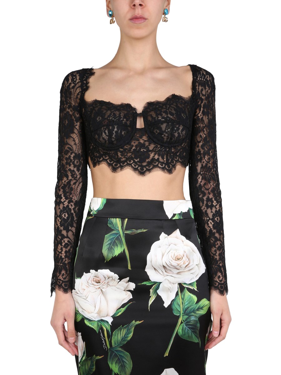 Dolce gabbana lace clearance top