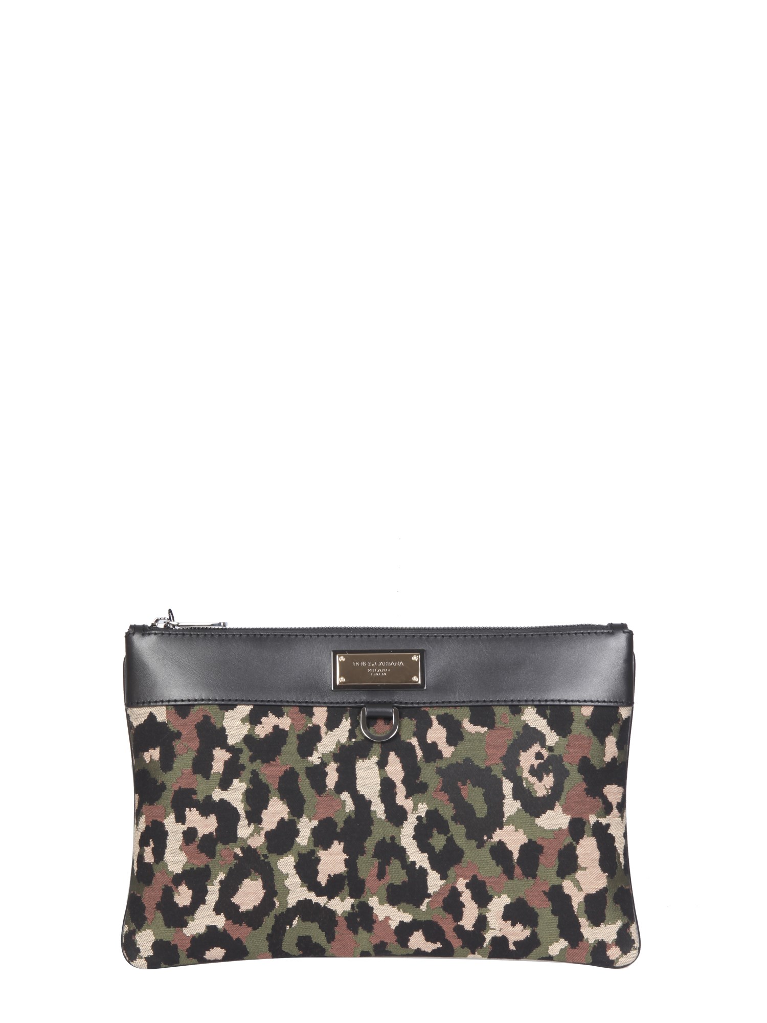 dolce & gabbana camouflage jacquard clutch