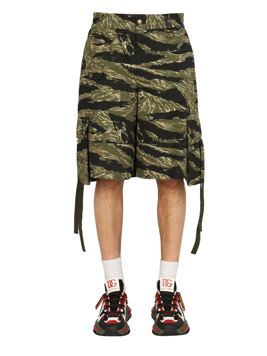 logo-waistband camouflage-print leggings, Dolce & Gabbana