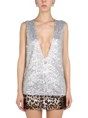 DOLCE & GABBANA - TOP IN PAILLETTES 
