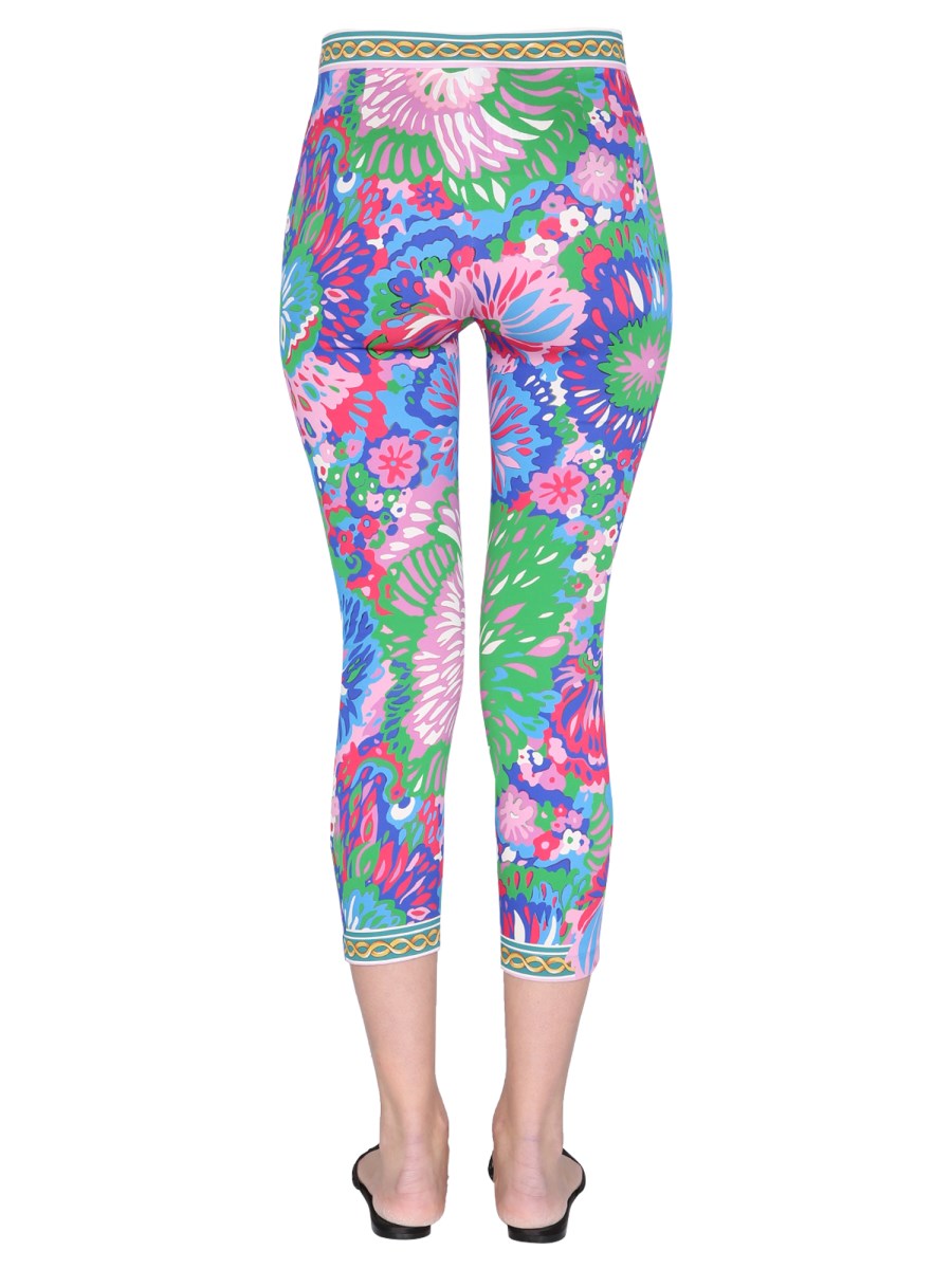 DOLCE & GABBANA - ROSE PRINT CHARMEUSE LEGGINGS - Eleonora Bonucci